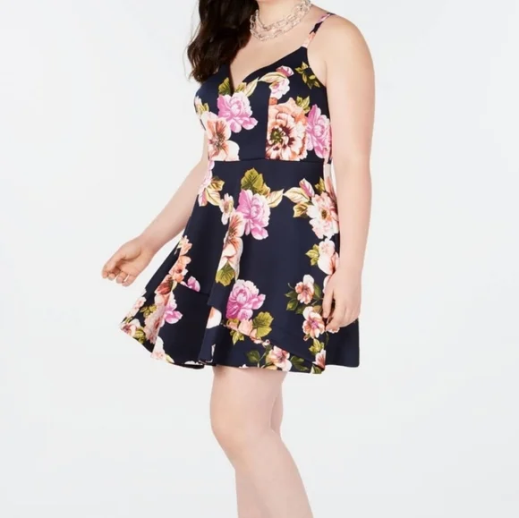 SPEECHLESS Floral Party Dress (Curvy) - Picture 2 of 7